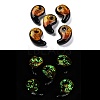 Luminous Handmade Silver Foil Lampwork Beads LAMP-F022-05E-1