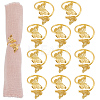 Butterfly Iron Napkin Rings AJEW-WH20070-109G-1