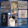 64Pcs 16 Styles Tibetan Style Alloy Multi-Strand Links FIND-PH0061-95-5