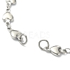 Tarnish Resistant 304 Stainless Steel Heart Link Chains AJEW-TA00004-02-2