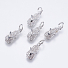 Brass Micro Pave Cubic Zirconia Pendants RB-I077-02P-RS-1
