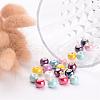 Glazed Porcelain Beads X-PORC-D001-8mm-M-3