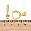 Brass Micro Pave Cubic Zirconia Hoop Dangle Earrings KK-Z166-15G-02-5