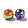 Pride UV Plating Rainbow Iridescent Acrylic European Beads MACR-D025-06-2