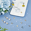 Brass Stud Earring Findings KK-BBC0028-29A-4