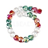 Electroplate Transparent Glass Beads Strands GL-CBADAFE-01F-3
