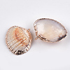 Electroplate Sea Shell Pendants SSHEL-T006-04-2