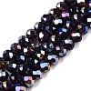 Electroplate Glass Beads Strands EGLA-A044-T6mm-B15-1