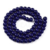 Opaque Solid Color Glass Beads Strands GLAA-T032-P6mm-03-3