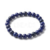 Natural Lapis Lazuli(Dyed) Stretch Bracelets Set for Girl Women BJEW-JB06805-02-3