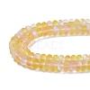 Frosted Transparent Glass Beads Strands FGLA-M002-01G-3
