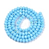 Electroplate Opaque Solid Color Glass Beads Strands EGLA-A044-P4mm-L08-3
