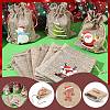 30Pcs 15 Styles Christmas Printed Jute Cloth Storage Pouches ABAG-YW0001-10-19