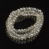 Electroplate Transparent Glass Beads Strands EGLA-A034-T1mm-Y06-2
