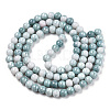 Opaque Crackle Glass Round Beads Strands GLAA-T031-01A-3