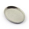 Tarnish Resistant 304 Stainless Steel Plain Edge Bezel Cups STAS-Q194-11-3