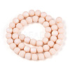 Frosted Opaque Glass Beads Strands GLAA-T032-P8mm-MBB09-2