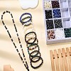 100Pcs Natural Petrified Wood Round Bead with Strong Stretchy Beading Elastic Thread G-SZ0002-28-8