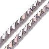 Electroplated Glass Beads Strands GLAA-G092-A-04-1