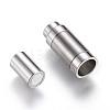 Tarnish Resistant 304 Stainless Steel Magnetic Clasps with Glue-in Ends X-STAS-D159-15-2