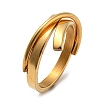 Ion Plating(IP) 304 Stainless Steel Rings for Women RJEW-E078-03G-1