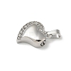 304 Stainless Steel Rhinestone Pendants STAS-R139-02P-2
