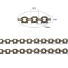 Brass Cable Chains CHC027Y-AB-6