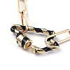 Iron Paperclip Chain Bracelets BJEW-JB05115-M-4