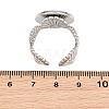 Shell Shape 304 Stainless Steel Cuff Ring Components SA-CBA098D-03P-E-3