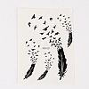 Cool Body Art Removable Feather with Bird Fake Temporary Tattoos Stickers AJEW-X3D-021-1