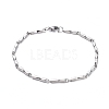 Unisex 304 Stainless Steel Bar Link Chain Bracelets BJEW-L637-44-P-1