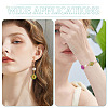 30Pcs Baking Paint and Golden Metal Enlaced Glass Beads DGLA-TA0001-54-6