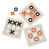 3 Sets 3 Colors Wood Tic Tac Toe Board Game AJEW-NB0005-35-1