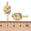 Brass Micro Pave Cubic Zirconia Pendants KK-C248-04G-01-3