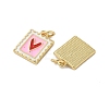 Brass Enamel Charms X-KK-C110-34G-2