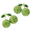2Pcs Alloy Cherry Charms FIND-TA0009-30F-2
