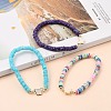 Polymer Clay Heishi Beads Stretch Bracelets BJEW-JB05498-2
