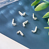 6Pcs 925 Sterling Silver Hollow Initial Beads STER-TA0001-53L-6