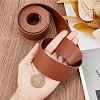 2M Flat Single Face Lychee Pattern Imitation Leather Band LC-WH0010-02B-03-3