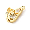 Brass Micro Pave Cubic Zirconia Pendants ZIRC-P113-02G-2