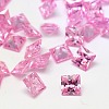 Mixed Grade A Square Shaped Cubic Zirconia Pointed Back Cabochons X-ZIRC-M004-7x7mm-2