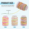 3 Rolls 3 Colors Segment Dyed Macrame Cotton Cord OCOR-TA0004-20B-3