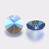 Faceted Glass Rhinestone Charms RGLA-F049-6mm-206PS-2