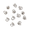 Brass Bead Cap Pendant Bails KK-Z137-02P-01-1