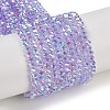 Electroplate Glass Beads Strands GLAA-Q105-04-2