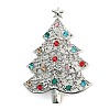 Christmas Theme Alloy Colorful Rhinestone Brooches JEWB-S022-02C-P-1