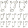20Pcs Brass Screw Clip-on Earring Converters Findings KK-SC0004-79-1
