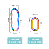 12Pcs 6 Style 304 Stainless Steel Linking Rings STAS-FH0001-95-2