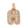 Brass Micro Pave Cubic Zirconia Pendants KK-C076-29H-G01-1