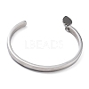 304 Stainless Steel Cuff Bangles STAS-C023-01-2